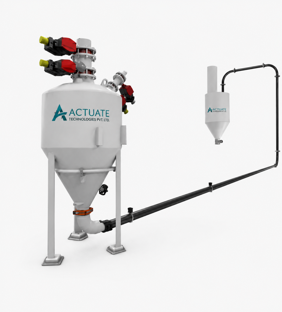 Industrial Pneumatic Conveying System by Actuate Technologies Pvt. Ltd. for Bulk Powder and Material Handling