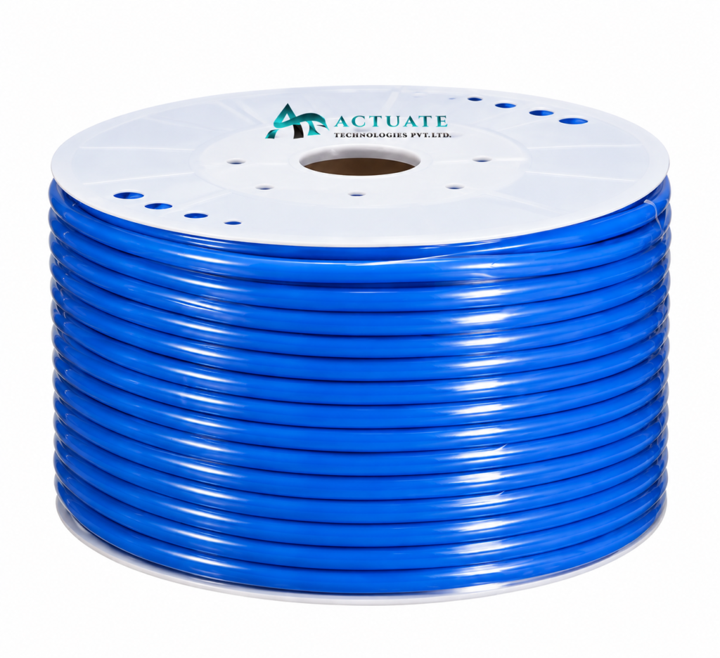 Blue Pneumatic Tubing Roll for Compressed Air Systems