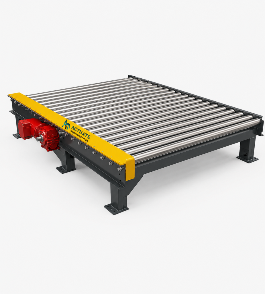 Powered Roller Conveyor by Actuate Technologies Pvt. Ltd. for Automated Pallet and Material Handling