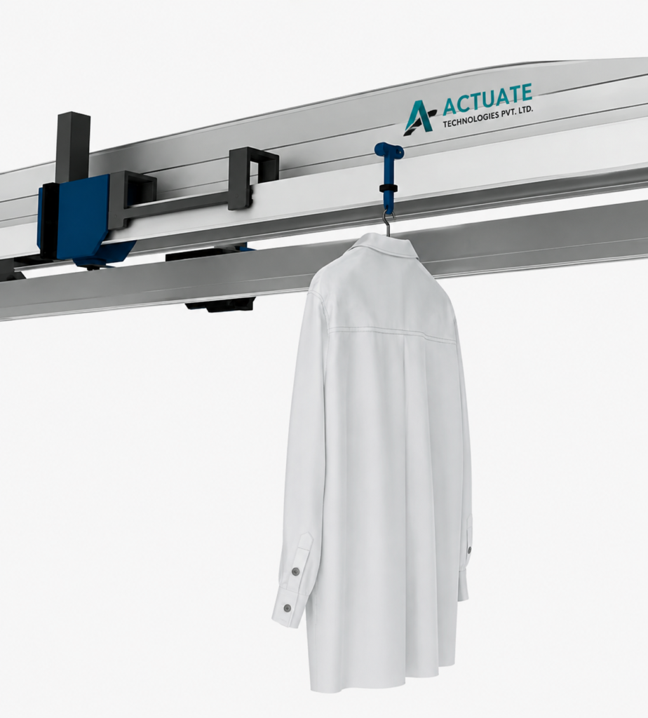 Industrial Overhead Conveyor System by Actuate Technologies Pvt. Ltd. for Garment and Material Handling
