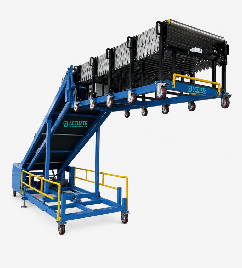 Truck Loading Conveyor by Actuate Technologies Pvt. Ltd. for Warehouse, Logistics, and Loading Dock Material Handling
