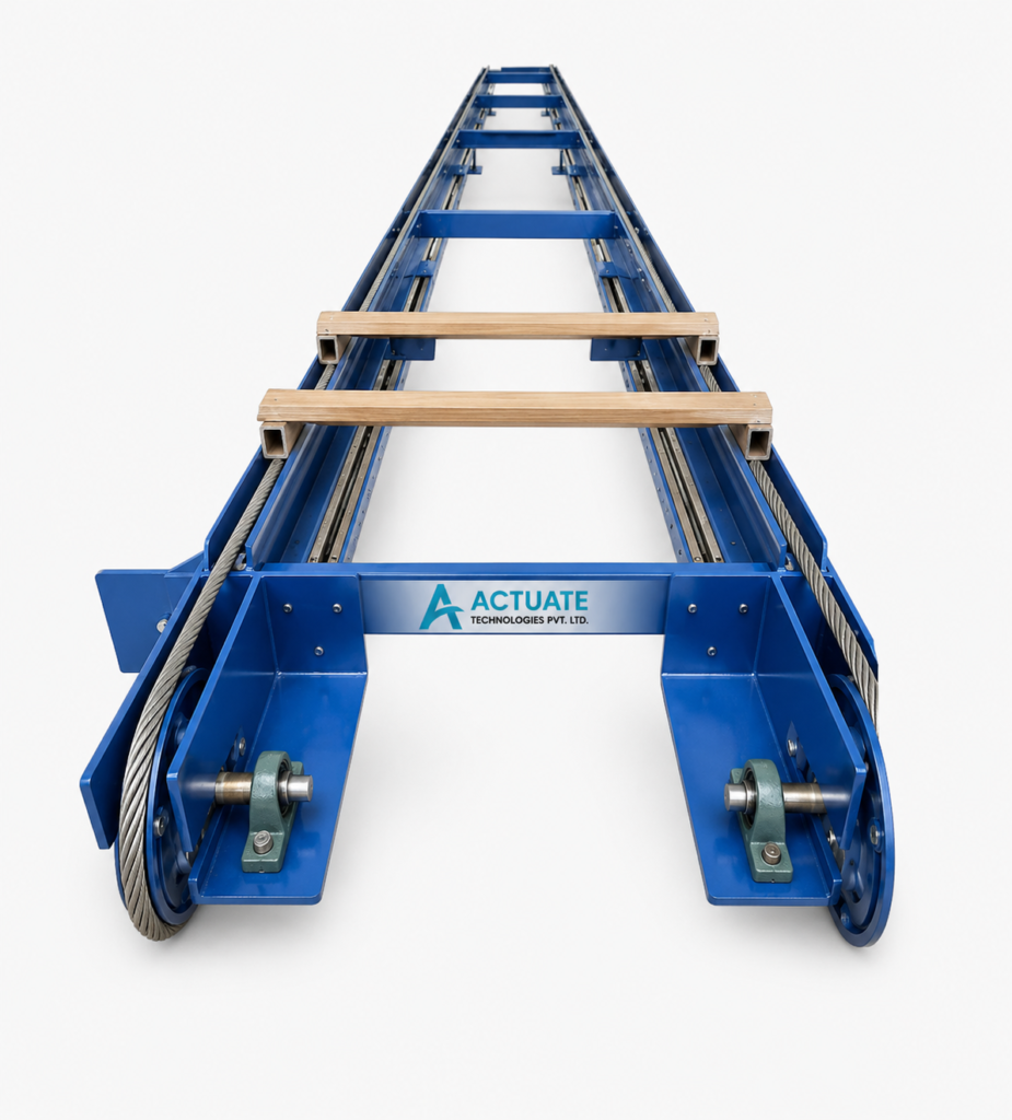 Wire Rope Conveyor by Actuate Technologies Pvt. Ltd. for Heavy-Duty Industrial Material Handling